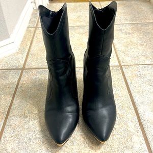 Stylish Boots with Gold Toes size 9